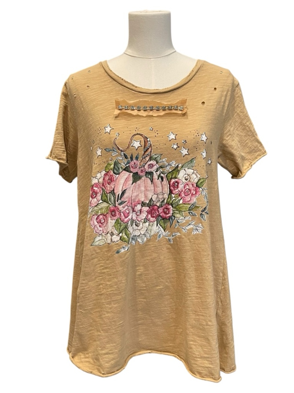 A rare bird tunic distressed top size :S/M